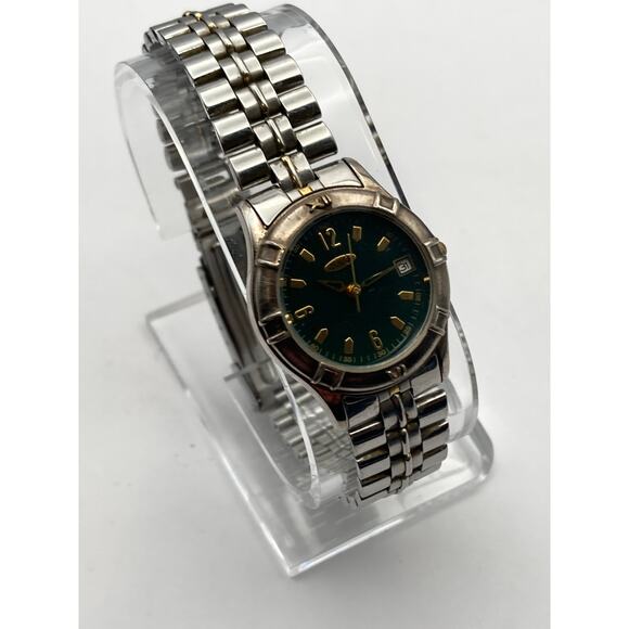 VTG Guess 1995 Dark Green Womens Watch 26mm - New Battery Wrist 7.25 Can Shorten - Picture 5 of 9